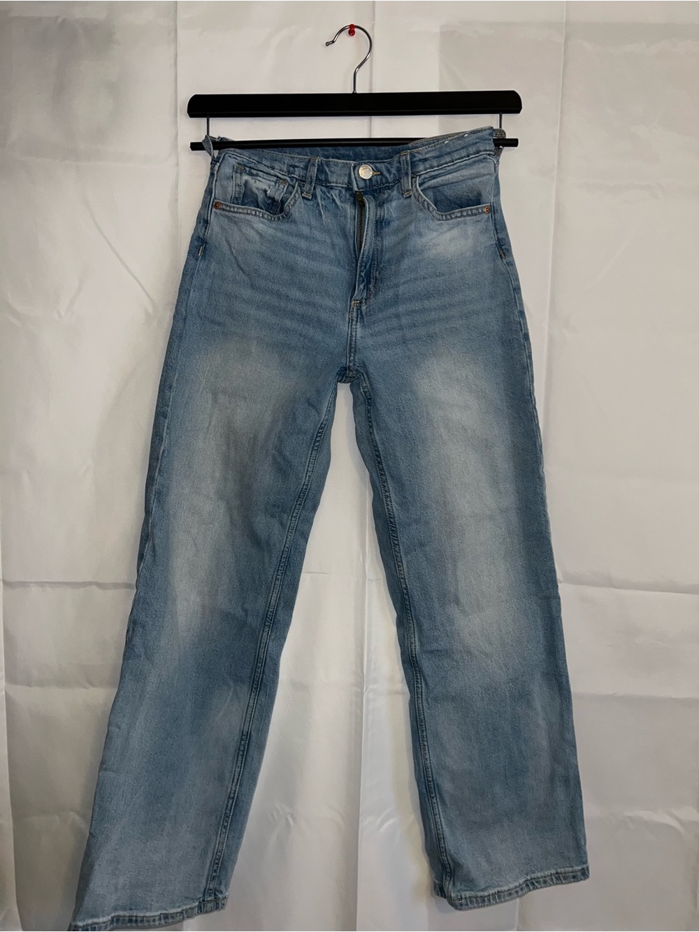 H&M Light Blue High Waist Wide Leg Jeans